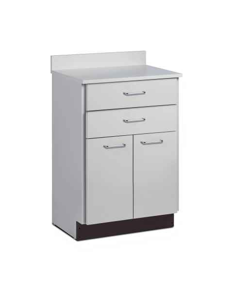 Clinton 8822 Treatment Cabinet with 2 Drawers and 2 Doors - Gray Countertop and Cabinet