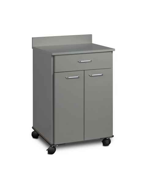 Clinton 8921 Mobile Treatment Cabinet with 1 Drawer and 2 Doors - Slate Gray Countertop and Base