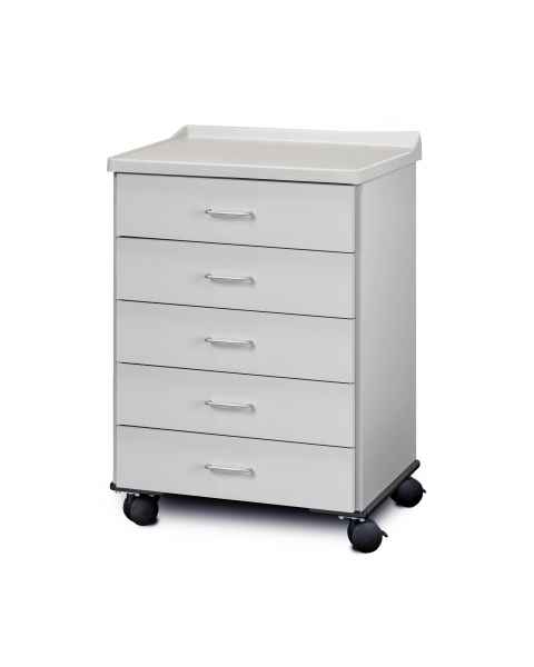 Clinton Mobile Treatment Cabinet with 5 Drawers, and Molded Top