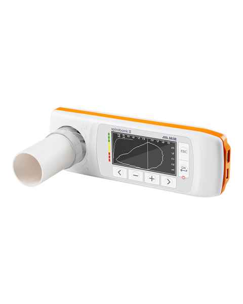 MIR 911028 Spirobank II Smart Portable Spirometer, Bluetooth and USB - Without Pulse Oximetry (FlowMIR® Disposable Turbine Flowmeter with Mouthpiece is Sold Separately)