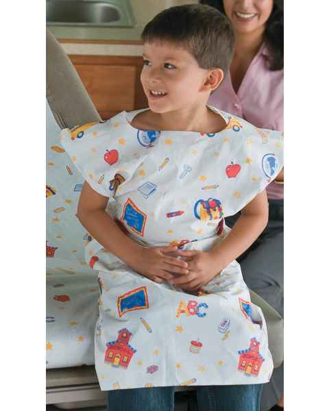 TIDI Products 981836 Choice Pediatric Exam Gowns - 21" x 36", Schooltime Print