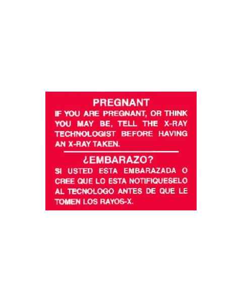 Silk Screened Sign Pregnancy Warning (English and Spanish)