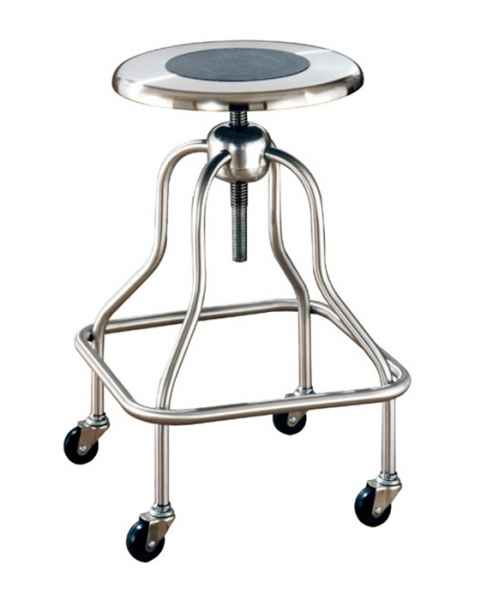 Stainless Steel Revolving Stool - Short