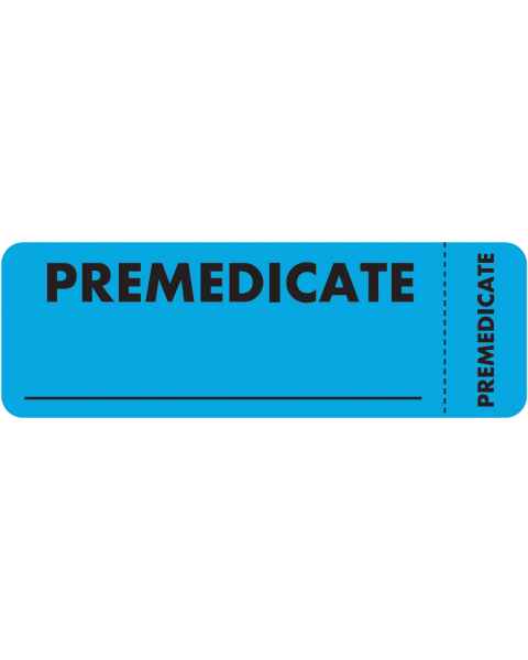 PREMEDICATE Label - Size 3" x 1" - Wrap Around Style