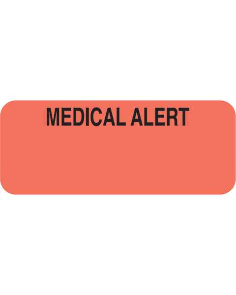 MEDICAL ALERT Label - Size 1 7/8"W x 3/4"H