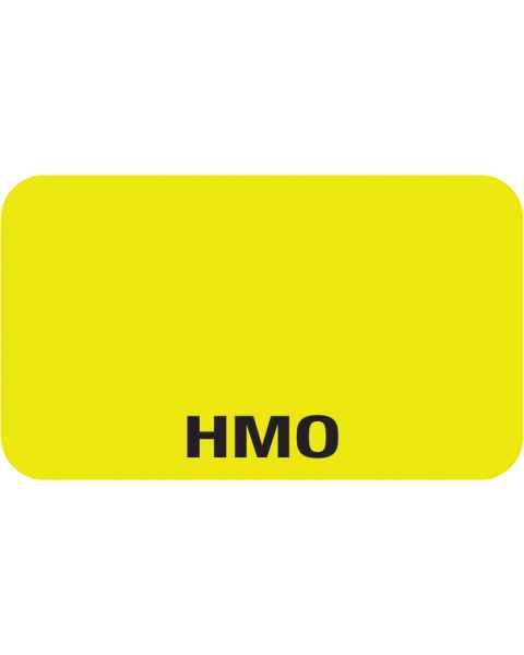 HMO Label - Size 1 1/2"W x 7/8"H