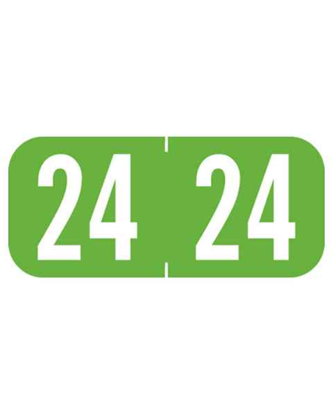 2024 Year Labels - Tab 1287 Compatible - Size 1/2