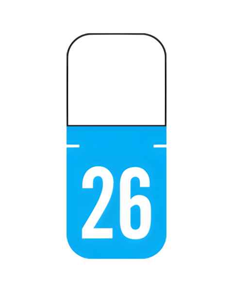 2026 Top-Tab Year Labels - Tab 1308 Compatible A1308 Series - Size 1 1/8
