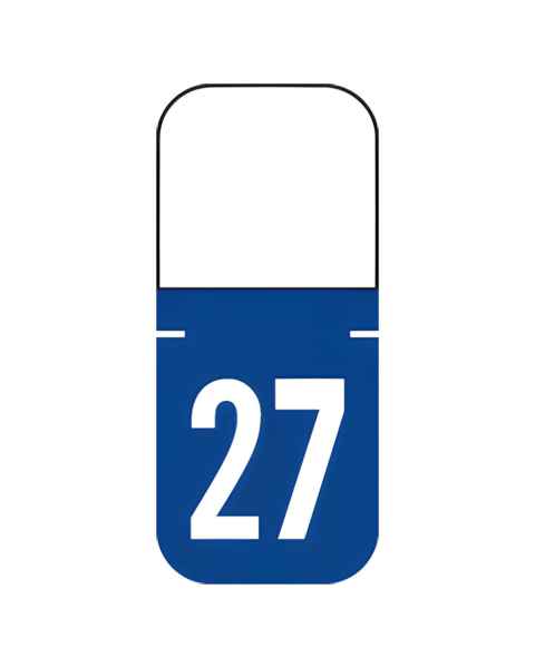 2027 Top-Tab Year Labels - Tab 1308 Compatible A1308 Series - Size 1 1/8