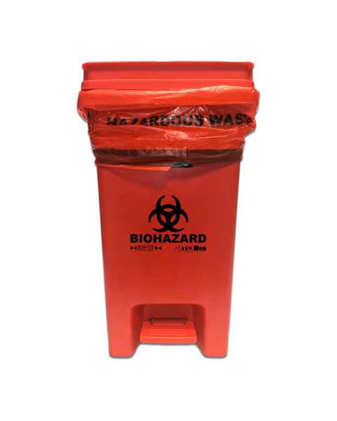 MTC Bio A8000B BowTie Biohazard Bin with Hands-Free Foot Pedal