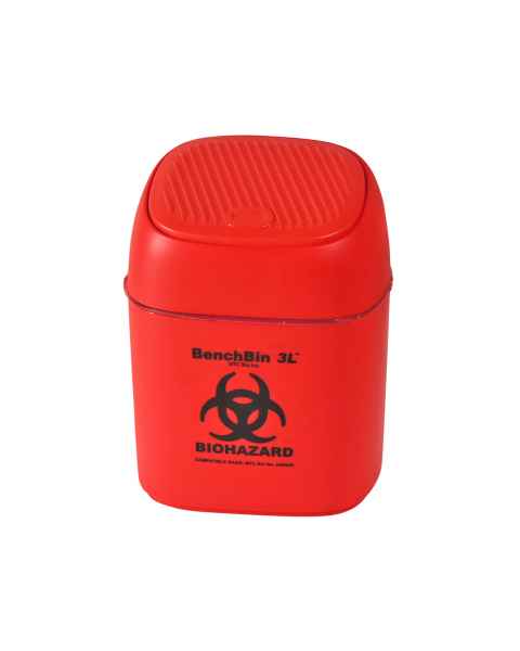 MTC Bio A8403B BenchBin 3L™ Benchtop Biohazard Bin - 3 Liter