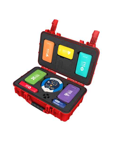 AERO Healthcare Modulator Trauma Kit with XL Rugged Hard Case, Bleed Control, and HeartSine&reg; samaritan&reg; AED - Contents