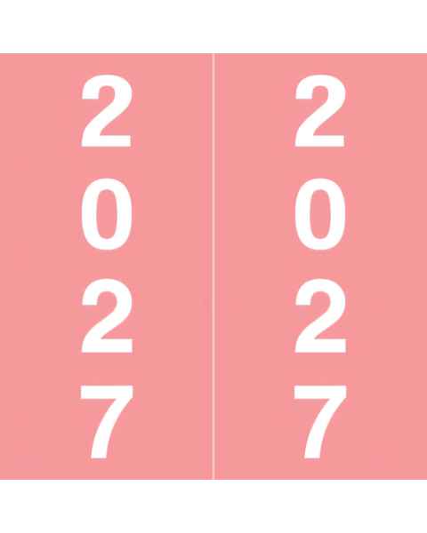 2027 Year Labels - IFC CL7300 Compatible AFYM Series - Size 1 7/8