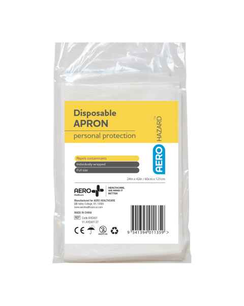 AERO Healthcare AHDA01 AeroHazard™ Disposable Apron, White