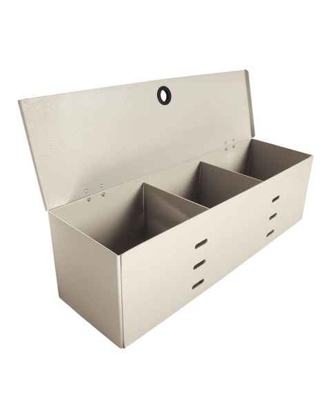 Harloff AL2358 Medical Cart Cup and Straw Holder - Three Compartments with Lid