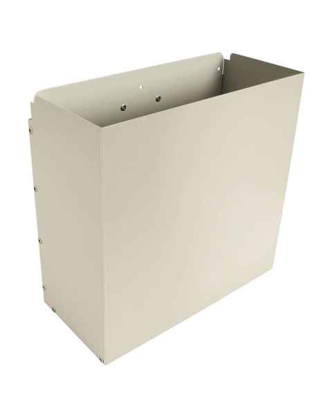 Harloff AL680435 Aluminum Waste Container with Mounting Bracket - No Lid