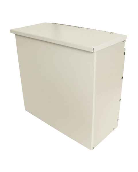 Harloff AL680436 Aluminum Waste Container with Mounting Bracket - Attached Lid