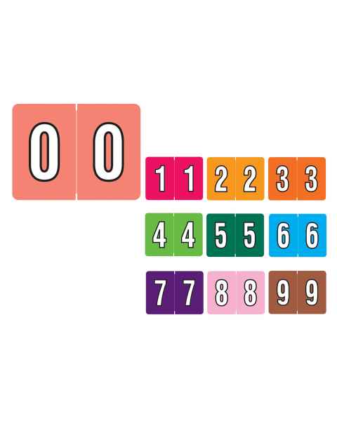 DataFile/Tab L8700 Match AL8700 Series Numeric Color Code Roll Labels - 15/16"H x 1 1/4"W