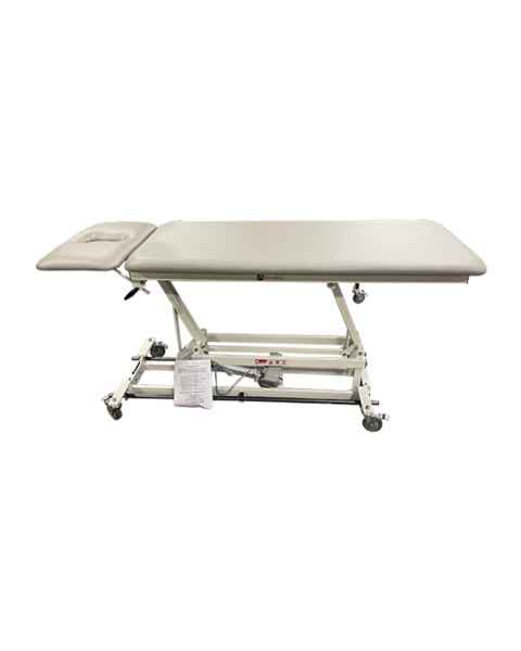 Pivotal Health AM-BA200 AM-BA Bar Activated Hi-Lo Treatment Table with 2 Section and Casters - With Nose Hole - Drawing