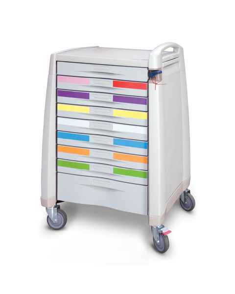 Capsa AM-EM-STD-PED Avalo Pediatric Crash Cart  - Standard Height, Breakaway Lock