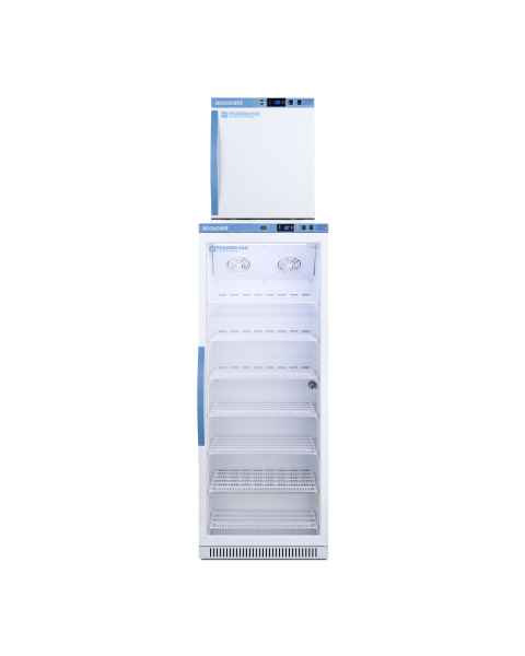 Accucold ARG12PV-AFZ1PVSTACK Pharma-Vac Performance Series All-Refrigerator/All-Freezer Combination with StackRack, Right Handle Door, 13.4 Cubic Feet Total Capacity - Front View