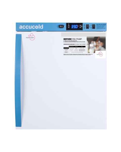 Accucold ARS1MLMC MOMCUBE&reg; Countertop Breast Milk Refrigerator with 2 Wire Shelves - 1 Cubic Foot