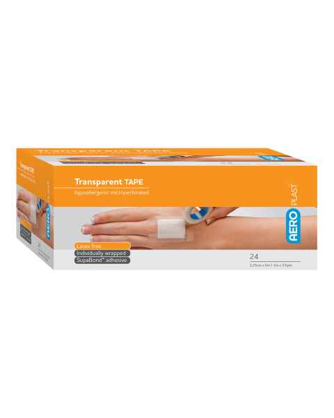 AERO Healthcare AT12 AeroPlast&trade; Transparent Plastic Tape - 1/2
