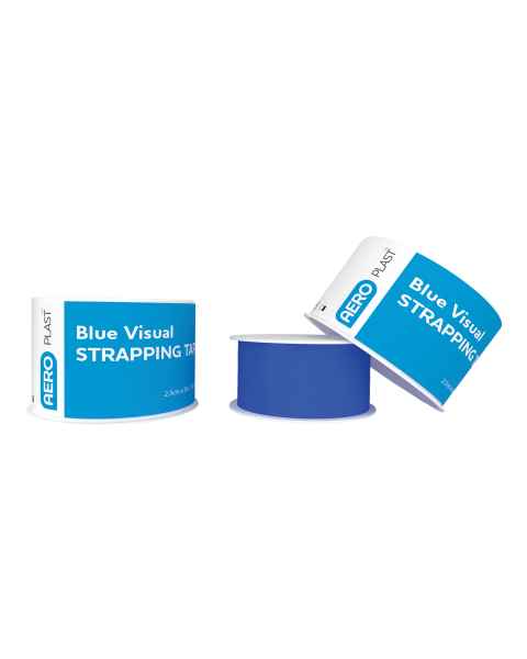 AERO Healthcare AV2010 AeroPlast™ Blue Visual Strapping Tape - 1" W x 5.5 Yard