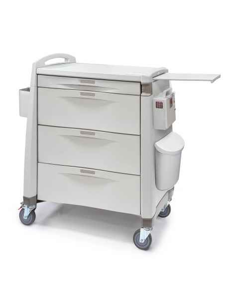Capsa AVPCL10-CSHDC-STK Quickship Avalo PCL Punch Card Medication Cart with 4 Drawers (D103), and Key Lock