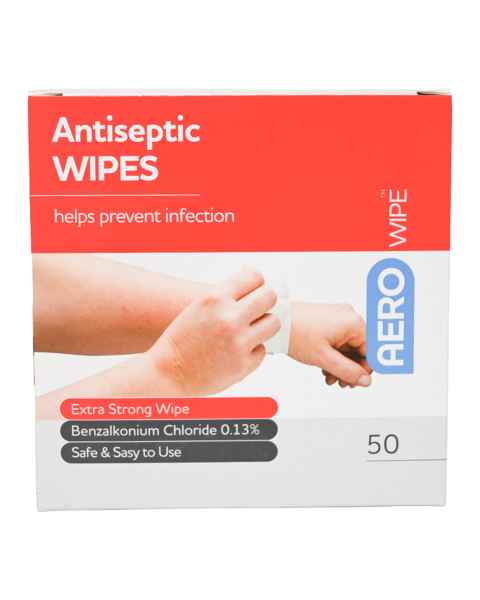 AERO Healthcare AW8050US AeroWipe&trade; Antiseptic Wipes with Benzalkonium Chloride - Front View