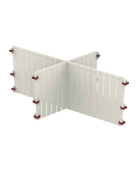 Pegasus B20D-1/4 ABS 1/4 Divider Set for 8" Baskets