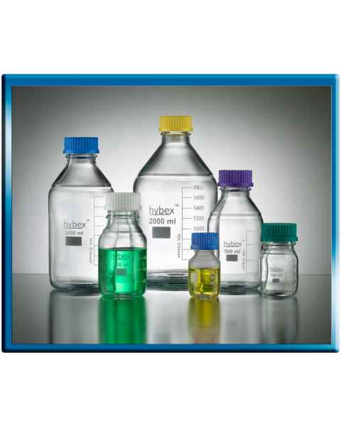 Hybex Media Storage Bottle - 2000ml with standard (GL45) Assorted Caps