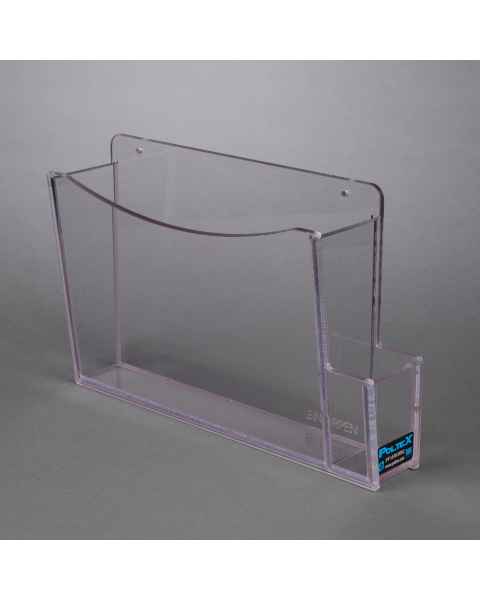Poltex BINDRPEN 3-Ring Durable Binder Holder with Pen Holder - Clear