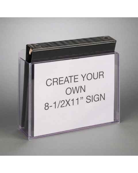 Poltex BINDRSIG 3-Ring Durable Binder Holder with Sign -  Binder loaded (3-Ring Binder and Sign are Not Included)