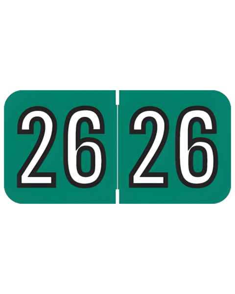 Arden Label BKYM-26-T4 Barkley Compatible BKYM Series 2026 Year Labels - Size 3/4