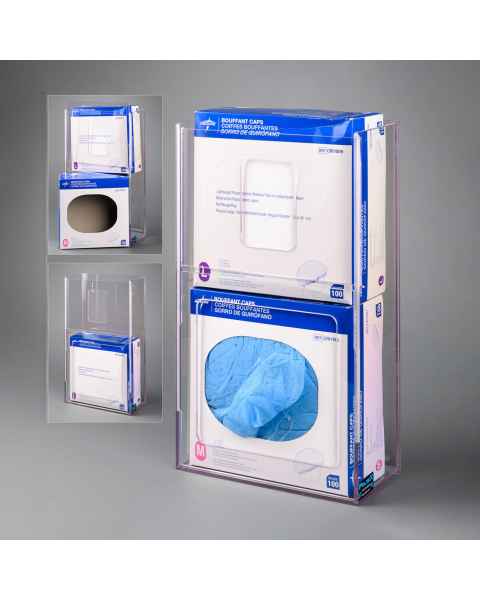Poltex BOUFFCAP2VM Bouffant Cap Dispenser, 2 Box Capacity (Bouffant Boxes and Caps are not included.)