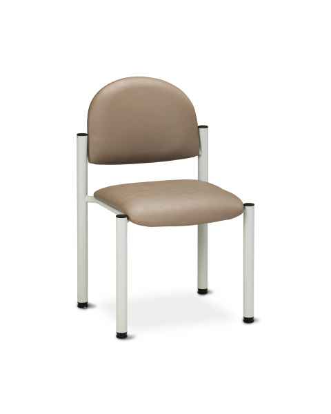 Clinton C-40G Gray Frame Chair without Arms - Desert Tan Upholstery
