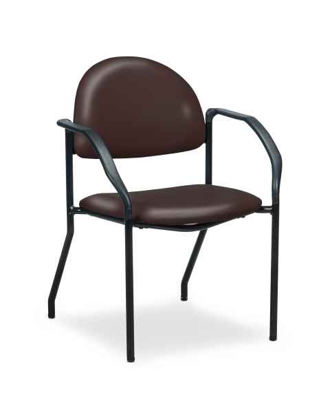 Clinton C-50F F-Series Black Frame Chair with Arm - Black