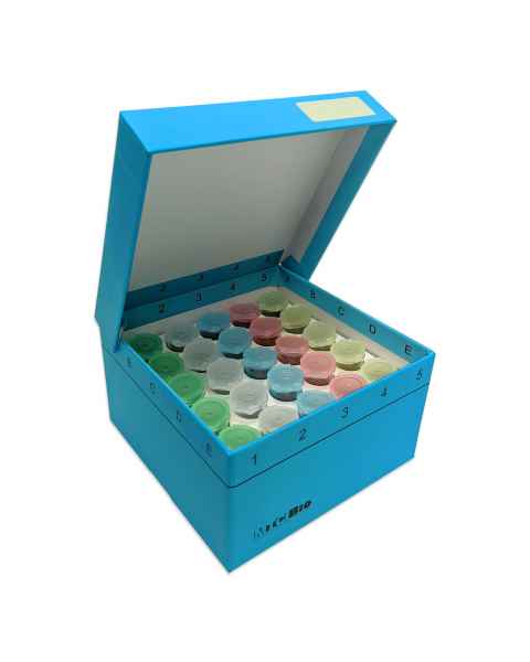Cardboard Freezer Box with Hinged Lid for 25 Snap-Cap 5mL MarcoTubes