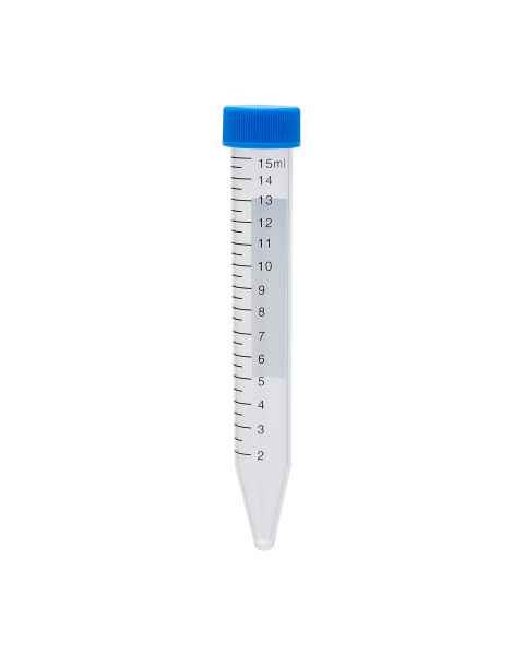 MTC Bio C2601-B Centrifuge Tube with Separate Flat Screw Cap, Non-Sterile, 15 mL
