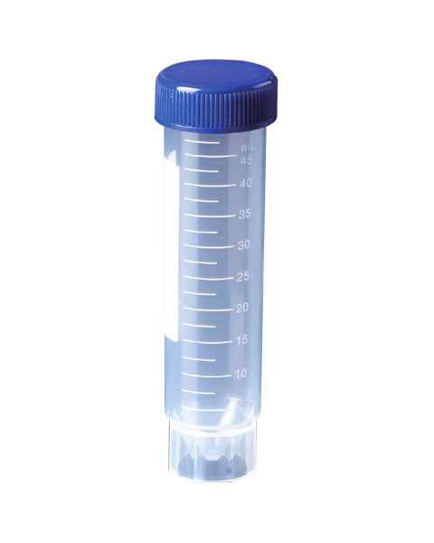 MTC Bio C2605 50mL Sterile Self-Standing Conical Centrifuge Tube with Flat Screw Cap