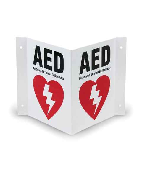 Aero Healthcare CA-01 AERO Healthcare 3-View Wall Sign for HeartSine&reg; samaritan&reg; AED