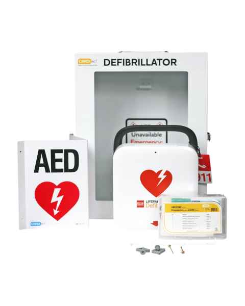 AERO Healthcare CardiAct™ LIFEPAK® CR2 AED Kit with USB Connectivity and Standard Wall Cabinet