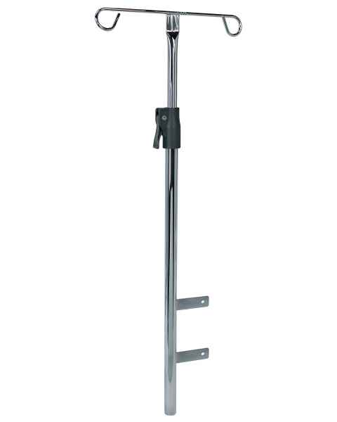 DETECTO Adjustable Chrome IV Pole for Rescue and Whisper Series Carts