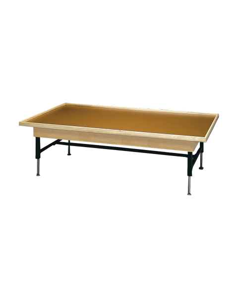 CanDo&reg; Economy Electric Hi-Lo Mat Platform Table with Raised-Rim Top