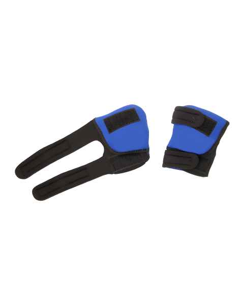 CanDo® Hand Weight - Unfastened Right Hand Strap and Fastened Left Hand Strap