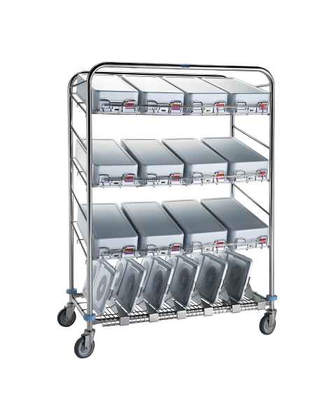 Pedigo Instrument Container Wash Cart