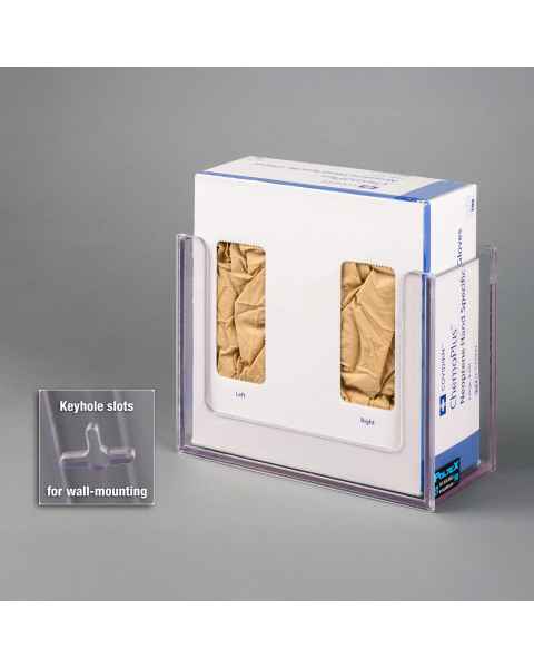 Poltex CHEMO1-W ChemoPlus™ Neoprene Hand Glove Box Holder - 1 Box Capacity, Wall Mount (Glove box not included.)