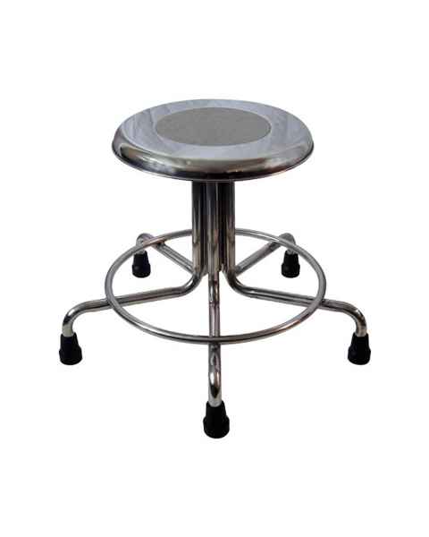 MRI Non-Magnetic Stainless Steel Stool with Rubber Tips