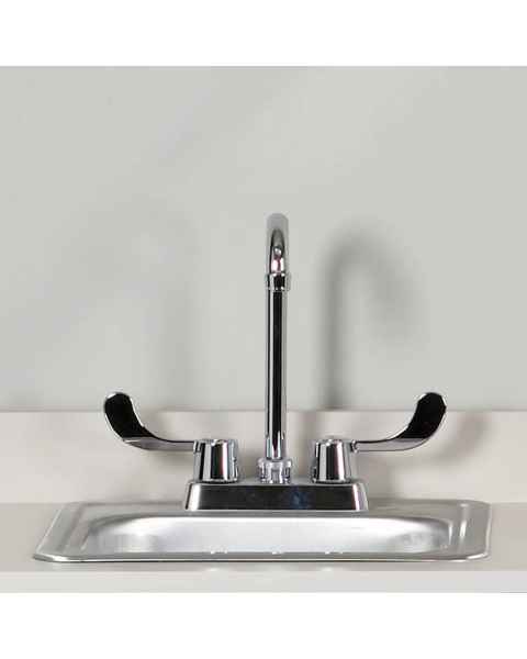 Cabinet Option- Sink with Gooseneck Faucet, Wing Levers